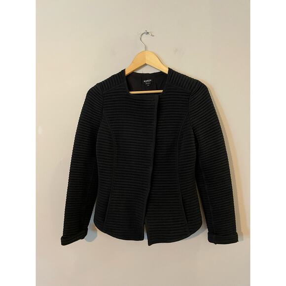 Worth New York Jackets & Blazers - Worth Black Ribbed Snap Front Jacket 6